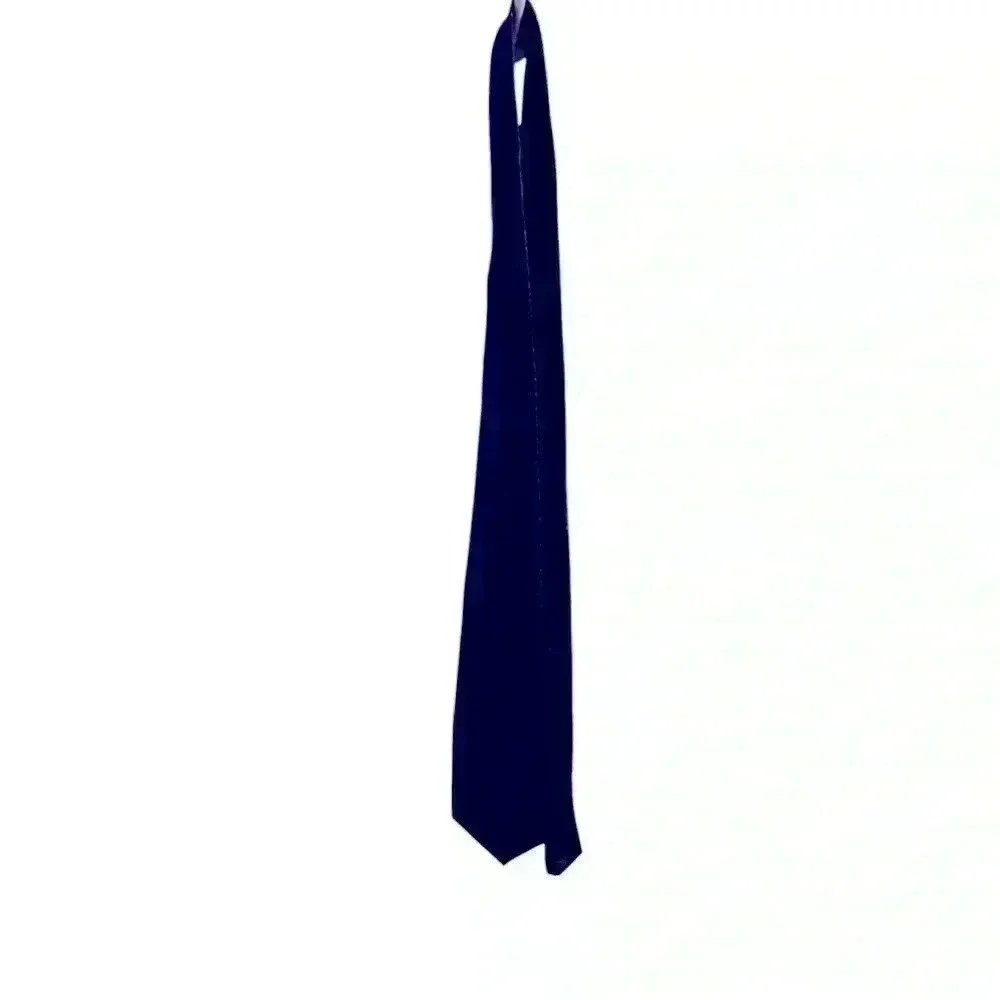 Silk Tie by Bill Blass Modern Men's Navy with Geometric Purple Dot EUC Fast Ship
